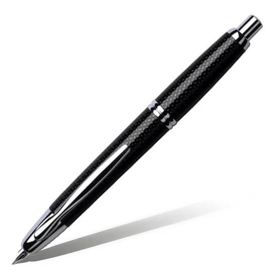 Перьевая ручка PILOT Capless Автоматическая С акцентами из родия Splash Black, среднее (M)