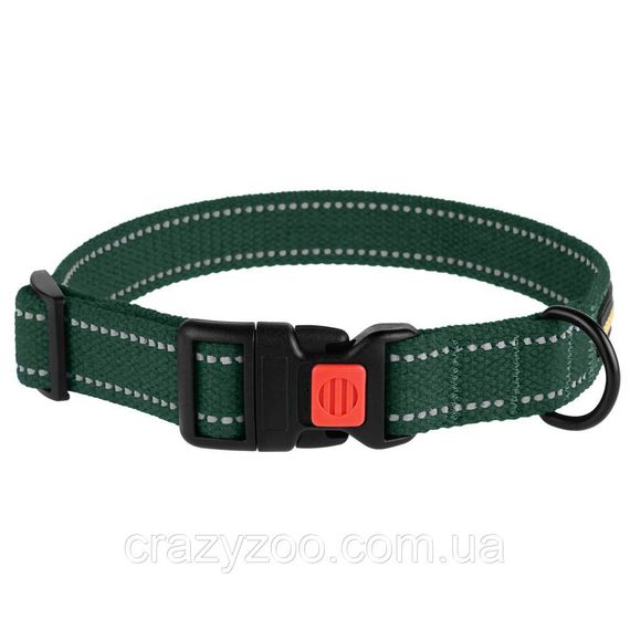 BronzeDog 52/1505Б/T L (Ошейник для собак Сotton рефлекторный х/б брезент зеленый 35-45 см) | Зображення 4