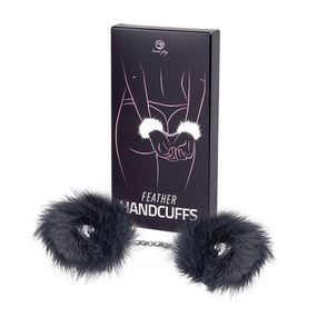 Наручники - Black Marabou Handcuffs Sex Aura