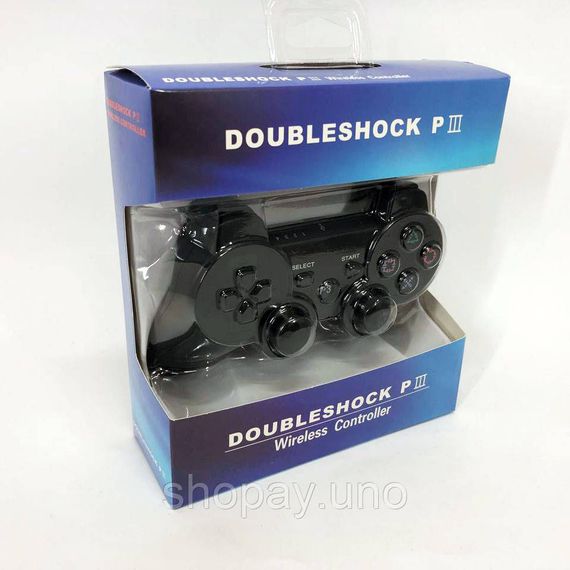 Бездротовий ігровий геймпад Doubleshock PS3/PC акумуляторний джойстик з функцією вібрації. Колір: чорний | Зображення 7
