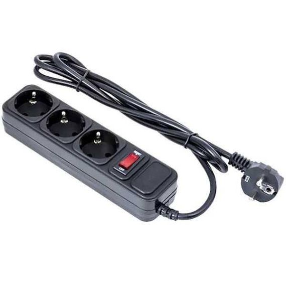 Мережевий фільтр подовжувач на 3 розетки SP3 5m Чорний