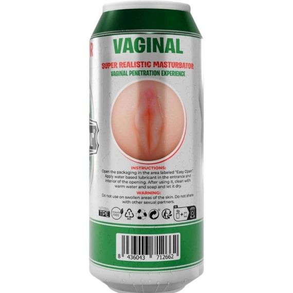 Мастурбатор вагіну Alive Heineken Vagina II у колбі з імітацією під банку пива sexstyle | Зображення 3