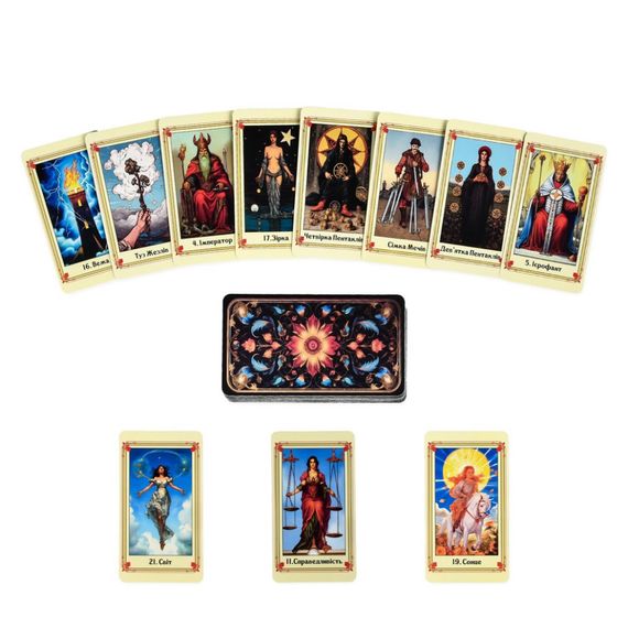 Гадальні карти Таро 30421 картка з посиланням на інструкцію 78 штук | Зображення 2