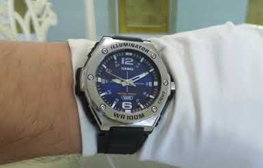 Чоловічі кварцові наручні годинники Casio оригінал Японія Collection MWA-100H-2AVEF з полімерним ремінцем | Зображення 2