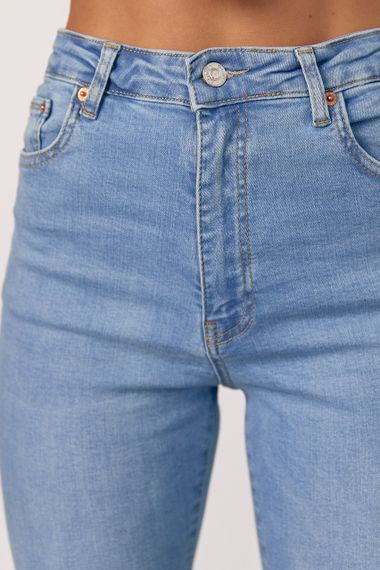 Жіночі джинси skinny з розрізами - блакитний цвет, 38р (є розміри) | Зображення 3