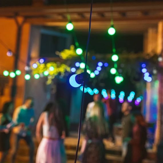 Гірлянда Smart LED Twinkly Festoon RGB 20, G45, Gen II, IP44, 10м, кабель чорний (TWF020STP-BEU) | Зображення 2