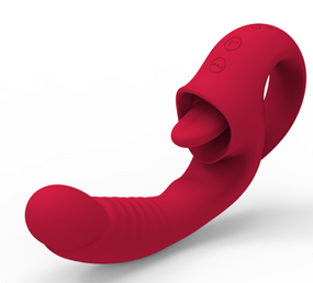 Вібратор - Rechargeable Licking Vibrator USB 10 Functions Sex Aura