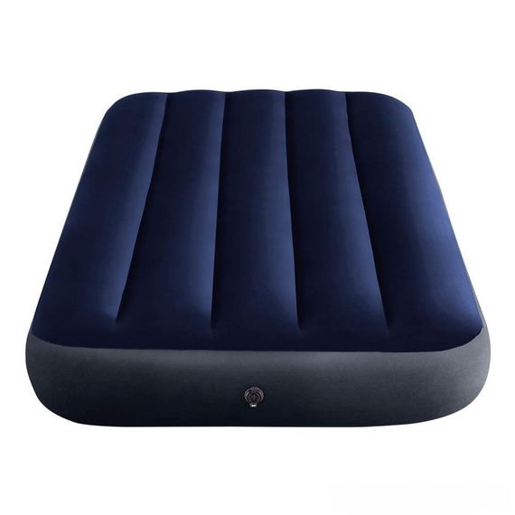 Надувной матрас с подушкой и насосом Intex Classic Downy Airbed 191х76х25см | Зображення 1