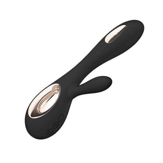 Вібратор-кролик LELO Soraya Wave Black, манливі рухи стовбура | Зображення 4