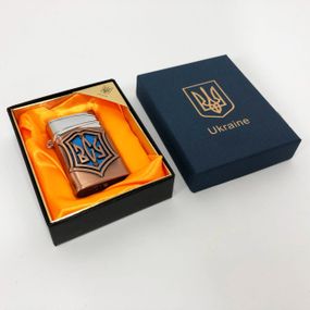 Зажигалка газовая ЗСУ (Подарочная коробка, Острое пламя) HL-4112-4. HV-330 Цвет: бронза