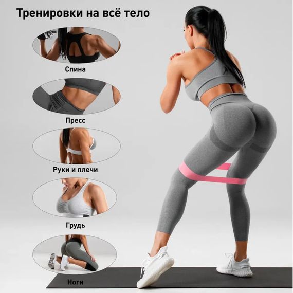 Набір трубчастих еспандерів для спорту Fit Simplify 5 шт, Еспандер для стрейчингу, Резина джгутами HT-75