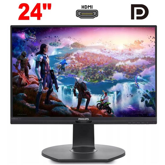 Монітор Philips 241B7QU/24" (1920x1200) IPS/1x HDMI, 3x DP, 1x VGA, 2x USB 3.0, 1x USB Type-C, 2x Audio/2x 2W/VESA 100x100 б/в