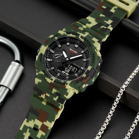 Спортивний чоловічий годинник Skmei 2351CMGN Camo Green | Зображення 3