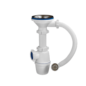 Сифон 3 1/2" d40мм з переливом з гофротрубою Waterstal