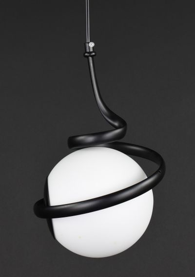 Люстра підвісна на 1 лампочку 27854 Чорний 35-160х19х19 см. | Зображення 6