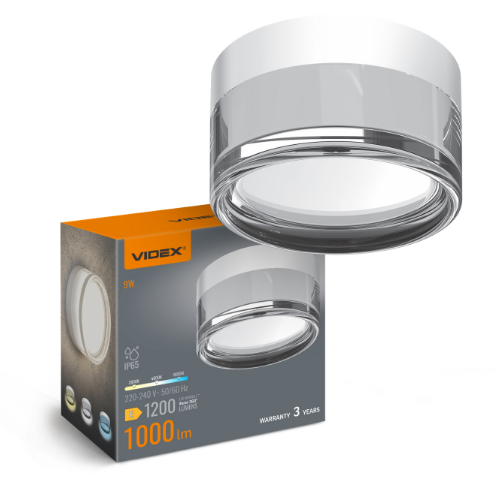 LED світильник IP65 круглий VIDEX VL-BHD01-09CWW 9W White
