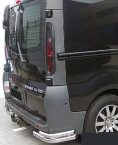Задние уголки AK003-Двойной (нерж) для Opel Vivaro 2001-2015 гг