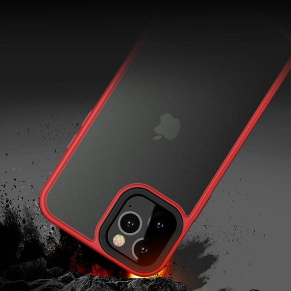 TPU+PC чохол Metal Buttons для Apple iPhone 12 Pro/12 (6.1") TPU+PC, Червоний | Зображення 3