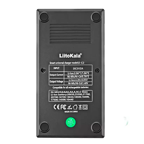 Универсальная зарядка для аккумуляторов LiitoKala Lii-C2, 2x21700, 26650, 18350, 16340, 18500 | Зображення 2
