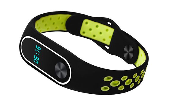 Силіконовий ремінець Primo Perfor Sport для Xiaomi Mi Band 2 - Black&Green | Зображення 1