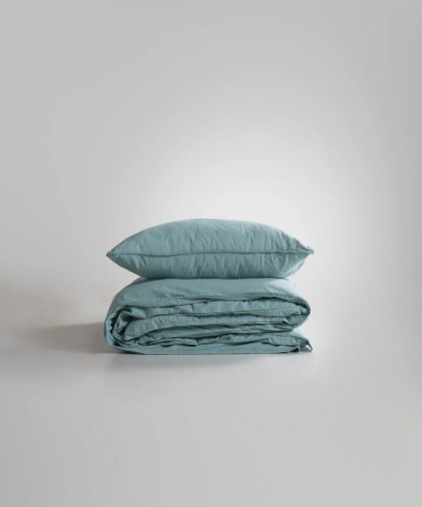 Постельное белье Limasso Stonewashed Ranforce 200 х 220 см Mineral Blue | Зображення 6