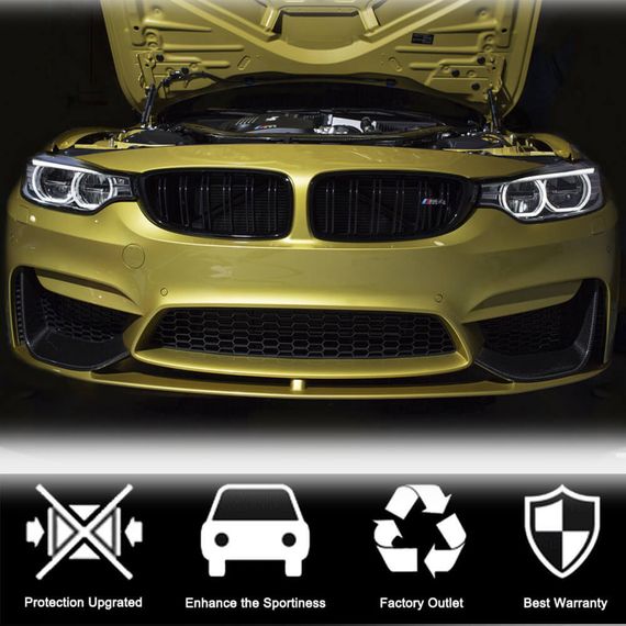 Накладки на передній бампер Flap V3 (для F82/F83, Карбон) для BMW 4 серія F-32 2012-2020 рр | Зображення 3
