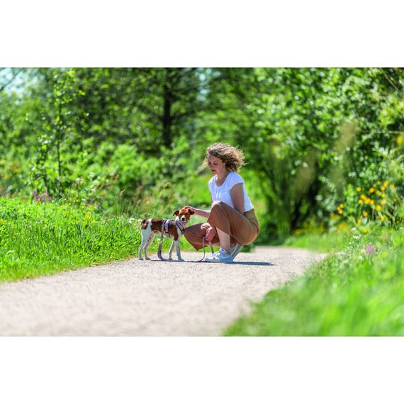 Шлея Trixie Premium для собак трекінгова L 70–85 см 25 мм рожево-сіра | Зображення 2