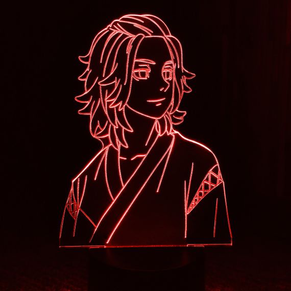 Акриловый светильник-ночник Манджиро Сано (Manjiro Sano) красный tty-n000545