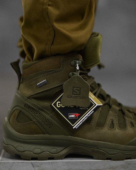 Берці тактичні Salomon Quest 4D GTX Forces 2 олива ВТ4369 | Зображення 4