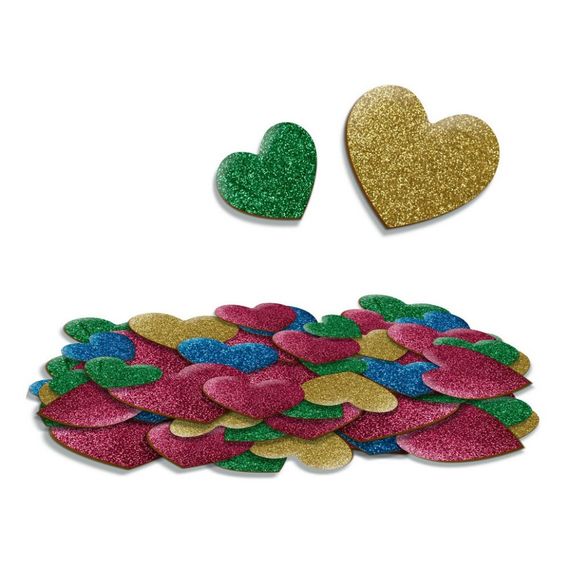 Детский набор мягких наклеек "Сердце" VT4206-53, 50 наклеек | Зображення 2