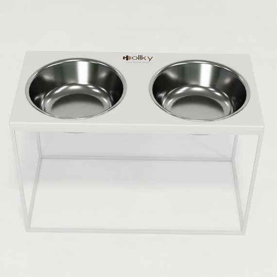 Миски на подставке для очень больших собак Hollky Base XXL40 (2 × 2,8 л) BXXL40-643240-WHWH | Зображення 3
