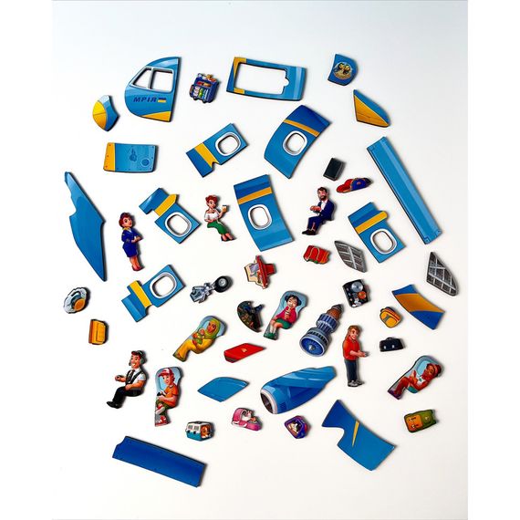 Дерев'яний Пазл-вкладиш "Літак" Ubumblebees PSF161 | Зображення 4