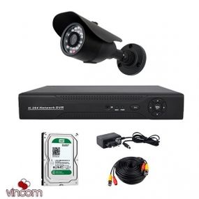 Комплект AHD видеонаблюдения CoVi Security ADH-01W KIT  HDD500