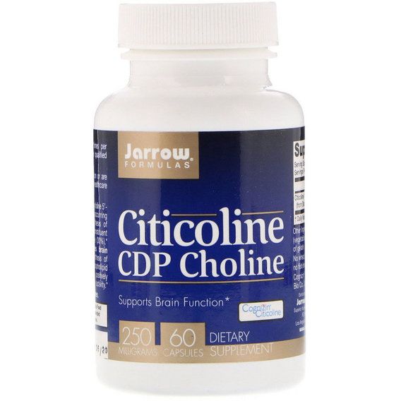 Комплекс для профілактики роботи головного мозку Jarrow Formulas Citicoline, CDP Choline 250 mg 60 Caps JRW20012
