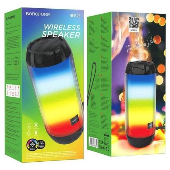 Портативна колонка BOROFONE BR25 Crazy sound colorful luminous BT speaker Black | Зображення 3