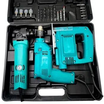 Набір інструментів 3в1 Дриль, Лобзик, Болгарка з набором свердл та біт | Зображення 1