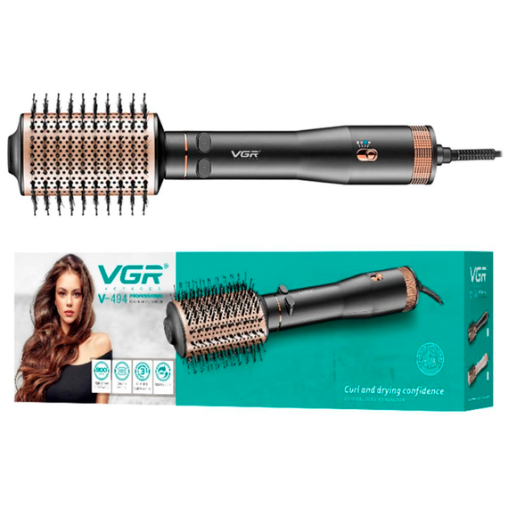 Фен-щетка стайлер VGR V-494 BLACK, 2 режима, 3 уровня температуры | Зображення 2