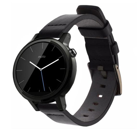 Кожаный ремешок Primo Classic для часов Motorola Moto 360 2nd gen (42 mm ) - Black