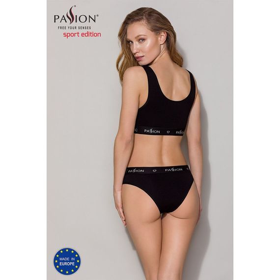 Трусики-сліпи з бавовни з еластаном Passion PS004 PANTIES black, XL | Зображення 6