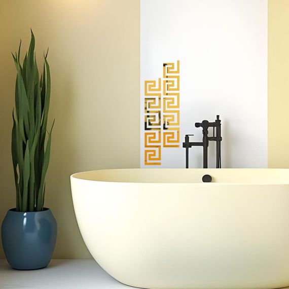 Дзеркальний декор акриловий самоклеючий золото,10шт (D) SW-00002507 | Зображення 5