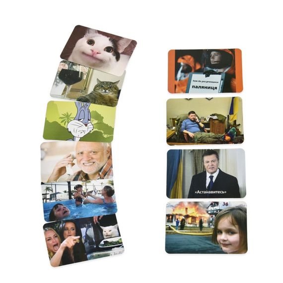 Настольная игра "Мемные котики" 30734 игральные карты 98 штук, инструкция | Зображення 2