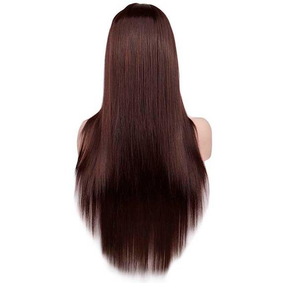 Парик ровный аниме 70см без челки "Шатенка" | Зображення 1