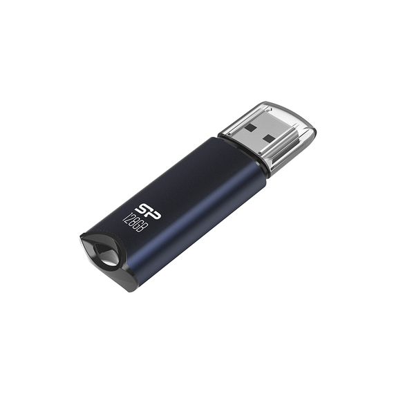 USB флеш накопичувач Silicon Power USB 128GB SILICON POWER usb3.2 Marvel M02 Aluminum Blue (SP128GBUF3M02V1B) | Зображення 1