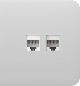 Ajax SideCover (LAN) white Фронтальна панель - Розетки