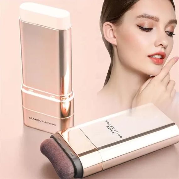 Тональний крем-стік 2в1 із щіточкою, основа для макіяжу обличчя Foundation Stick натуральний тон | Зображення 2