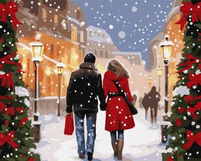 Картина по номерам "Рождественская атмосфера" ©art_selena_ua Идейка KHO8350 40х50 см