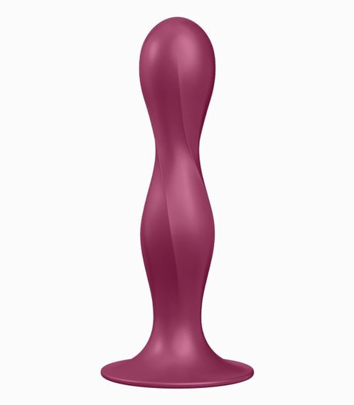 Фаллоимитатор вагинально-анальный с утяжеленными шариками Satisfyer Double Ball-R, бордовый Sex Aura