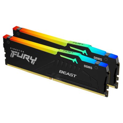 Модуль памяти для компьютера DDR5 32GB (2x16GB) 6800 MHz Beast RGB EXPO Kingston Fury (ex.HyperX) (KF568C34BBEAK2-32) | Зображення 1