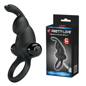 Виброкольцо PRETTY LOVE VIBRANT PENIS RING I Black sexstyle