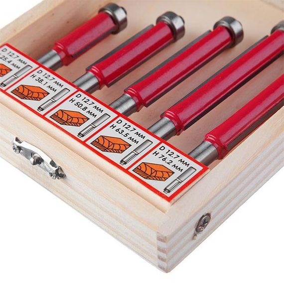 Набір фрез прямих для обробки країв, 5 од. INTERTOOL HT-0076 | Зображення 3